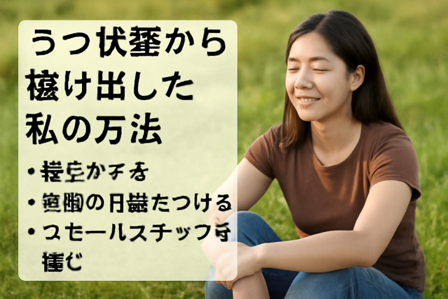うつ状態から抜け出した私の方法